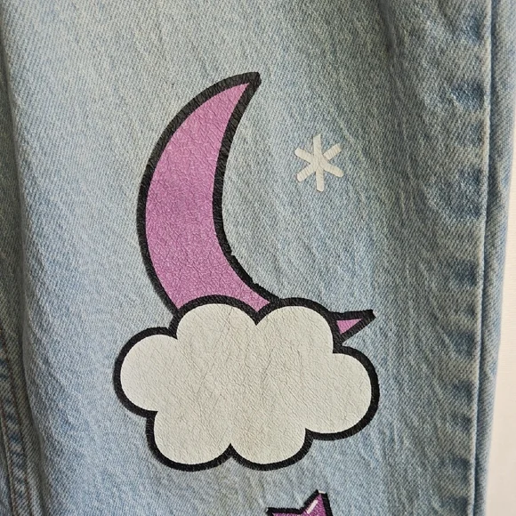 Sanrio Light Blue Jeans with Chococat and Purple Moon.. - Picture 5 of 16